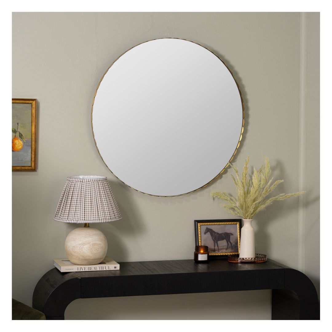Jules Round Gold Wall Mirror Mirrors 