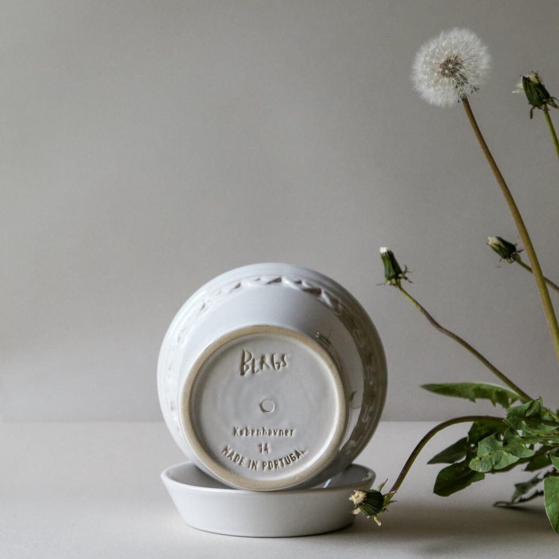 Kobenhavner Glazed Pot - White Vases & Planters 