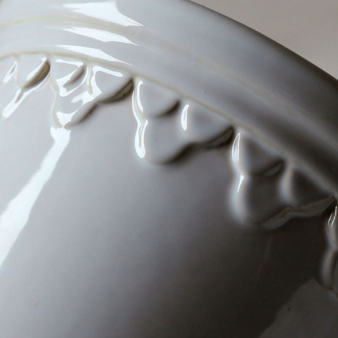 Kobenhavner Glazed Pot - White Vases & Planters 