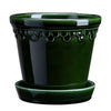 Kobenhavner Pot 18cm- Glazed Emerald Green Vases, Planters & Jars 