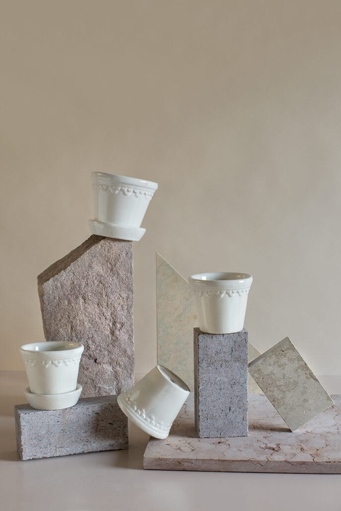 Kobenhavner- White Glazed Vases & Planters 