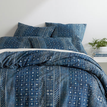 Kodi Batik Indigo Duvet Cover Duvet Cover 