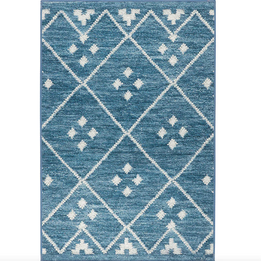 Kota Indigo Machine Washable Rug WASHABLE 