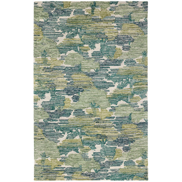 Ladycross Green Hand Hooked Wool Rug Rugs 