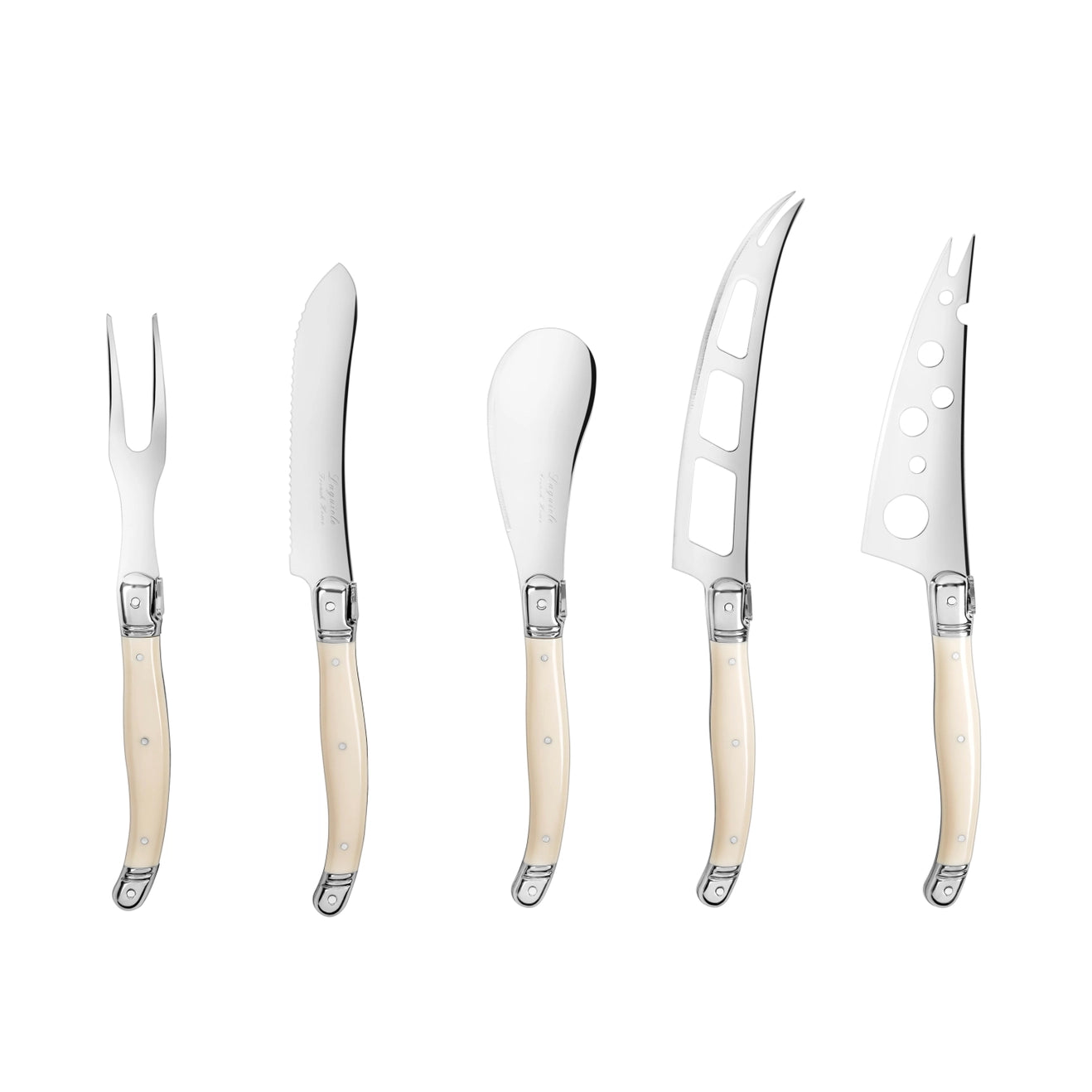 Laguiole 5-Piece Ivory Cheese Knife Set Serveware 