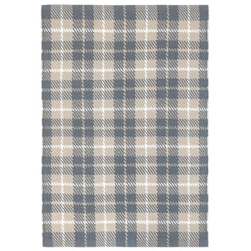 Lakeville Plaid Charcoal Handwoven Indoor/Outdoor Rug RUGS 