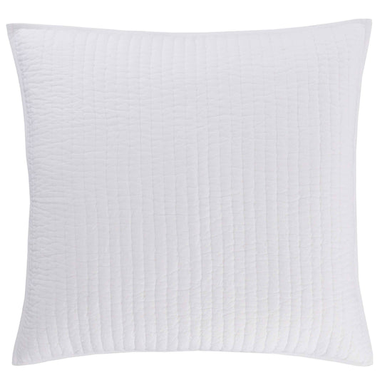 Lana Voile White Quilted Sham Shams & Pillowcases 