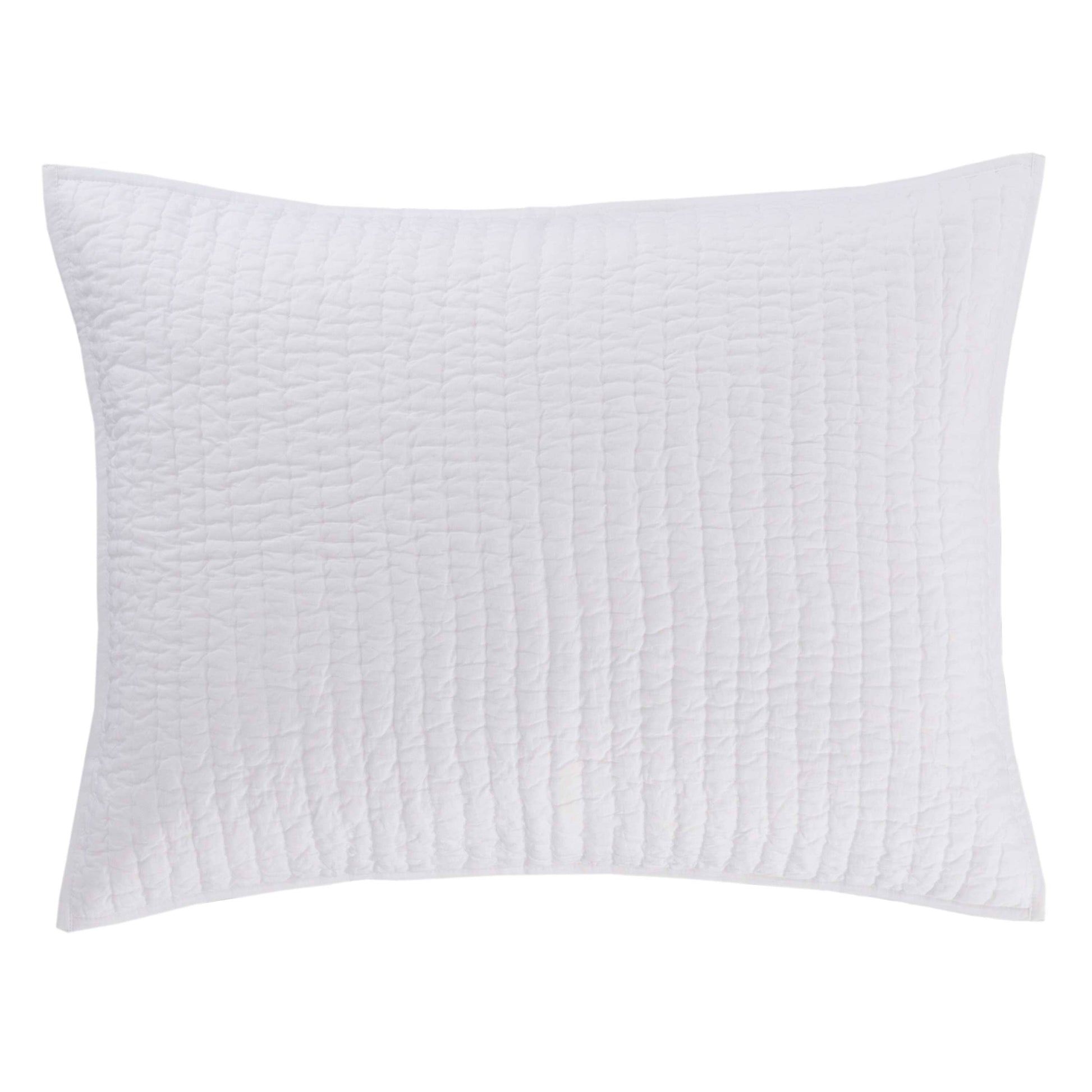 Lana Voile White Quilted Sham Shams & Pillowcases 