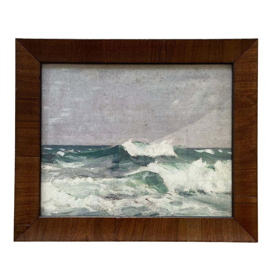 Landscape Waves Vintage Print Framed Art 