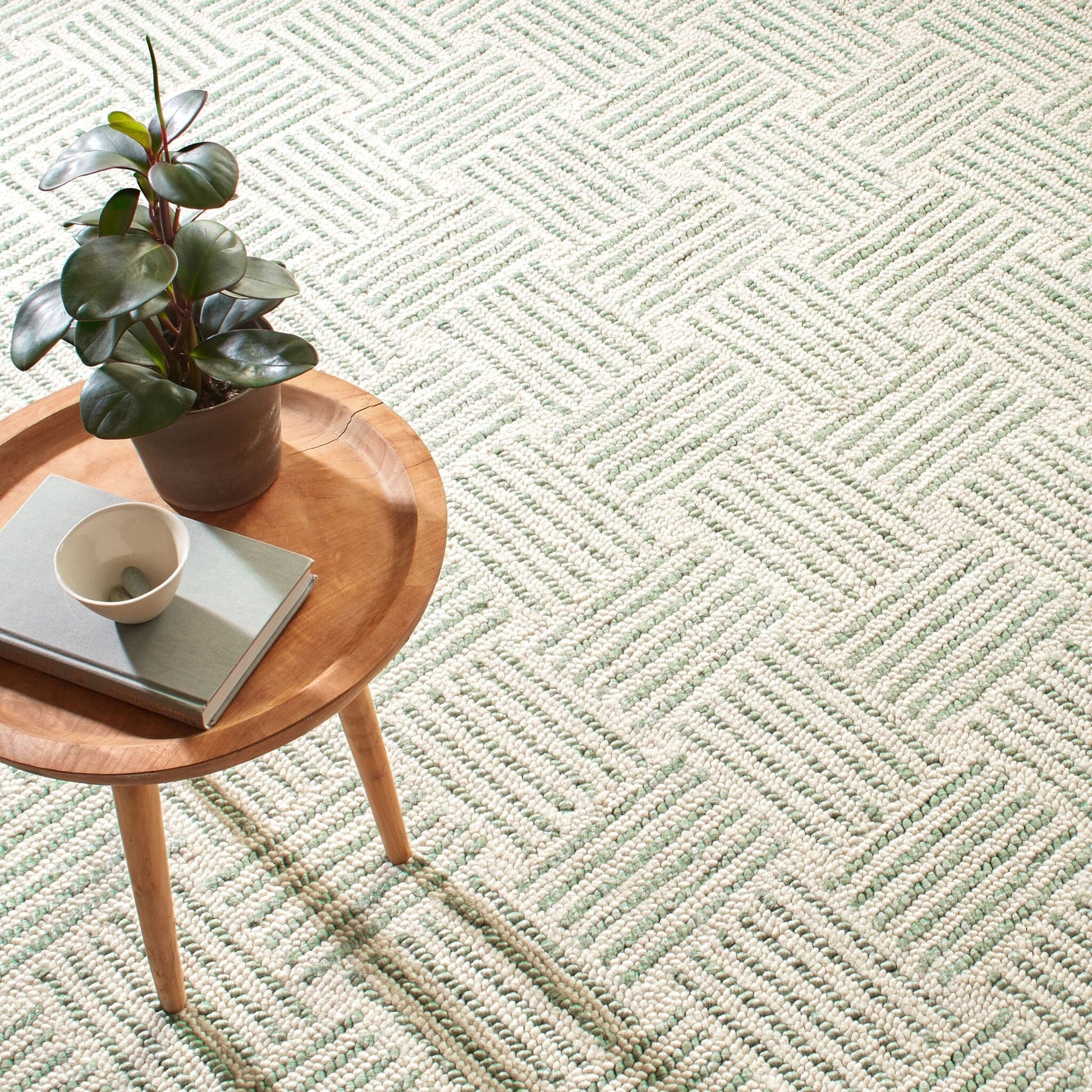 Layers Desert Sage Hand Hooked Wool Rug Rugs 
