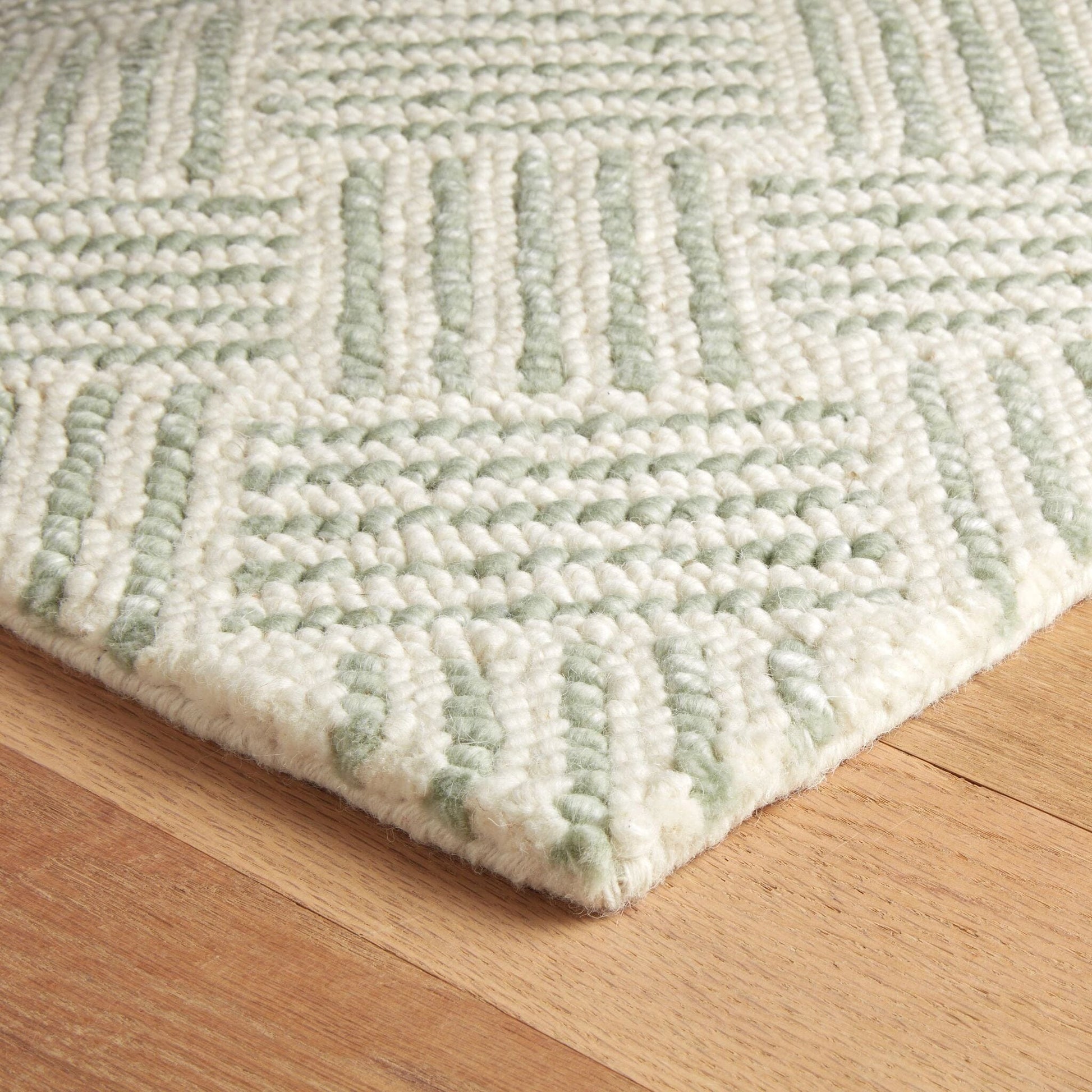 Layers Desert Sage Hand Hooked Wool Rug Rugs 