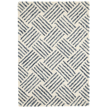 Layers Indigo Hand Hooked Wool Rug Rugs 
