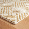 Layers Ochre Hand Hooked Wool Rug Rugs 