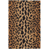 Leopard Hand Micro Hooked Wool Rug - Brown Rugs 