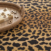 Leopard Hand Micro Hooked Wool Rug - Brown Rugs 