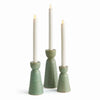 Libbey Taper Holder- Green Objects & Accents 