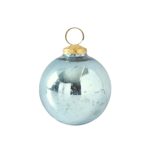 Light Blue Mercury Glass Ornament 3" Objects & Accents 