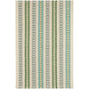 Long Slade Teal Handwoven Cotton Rug Rugs 