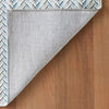 Lowell Blue Machine Washable Rug RUGS 