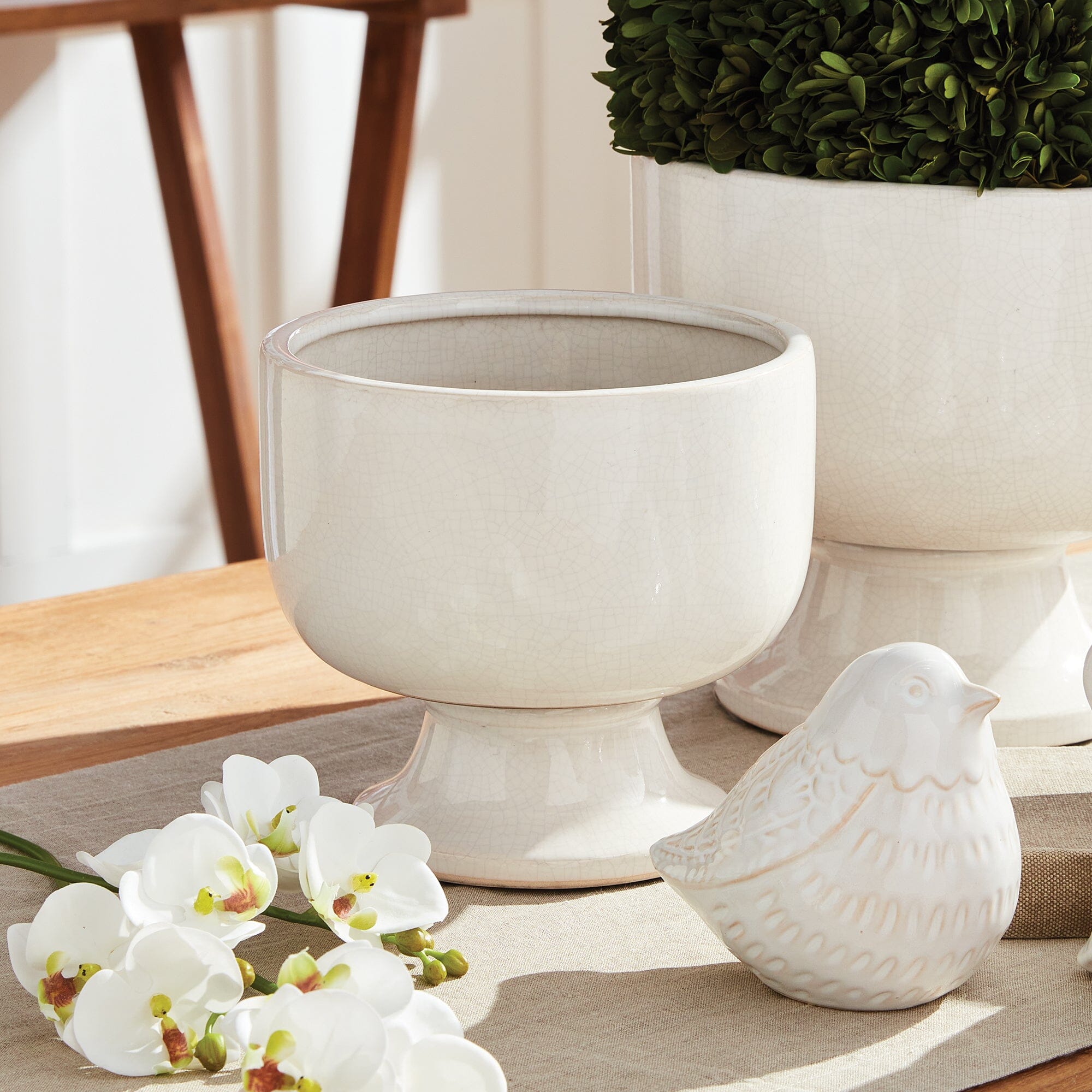 Lucy Footed Cachepot - Small Vases, Planters & Jars 