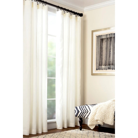 Lush Linen Ivory Curtain Panel Curtain Panel 