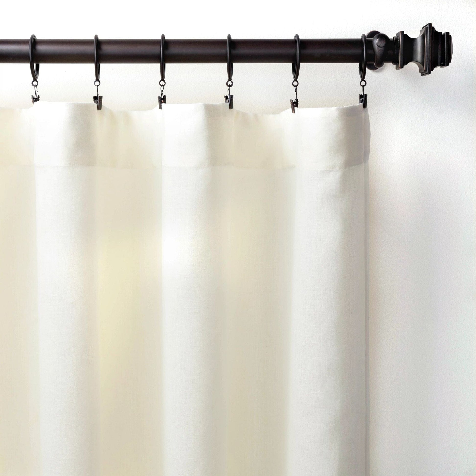 Lush Linen Ivory Curtain Panel Curtain Panel 
