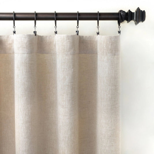 Lush Linen Natural Curtain Panel Curtain Panel 