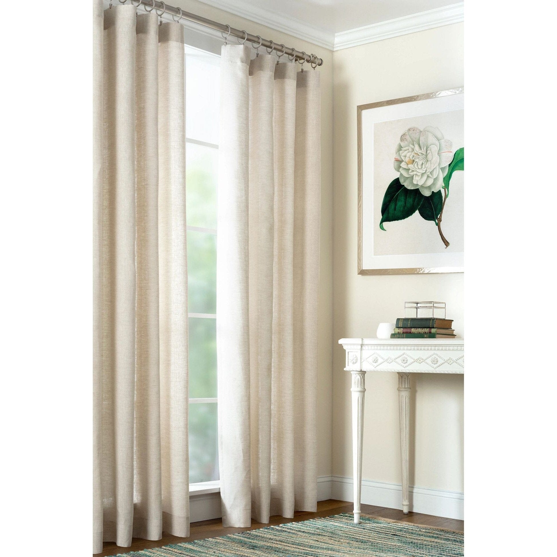 Lush Linen Natural Curtain Panel Curtain Panel 