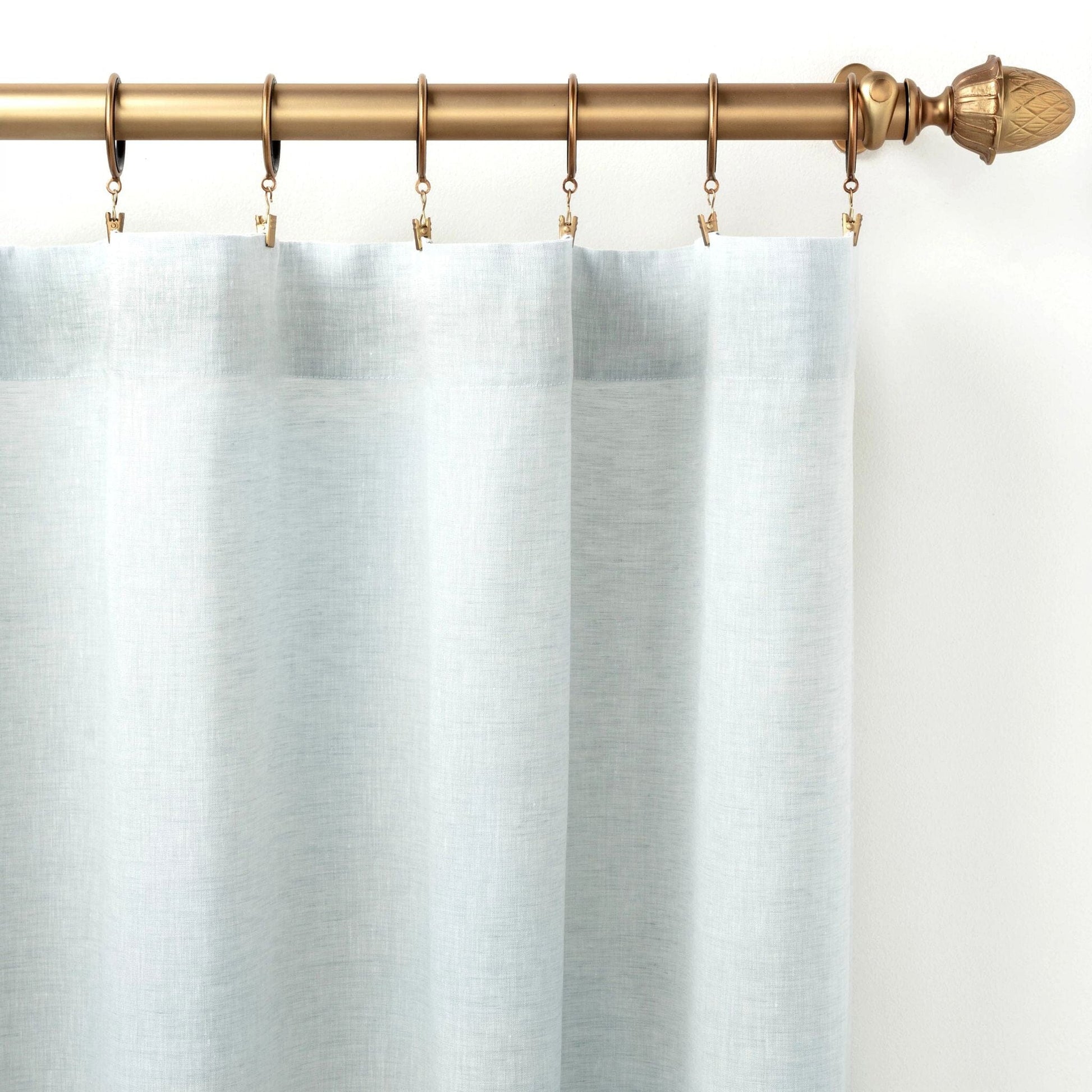 Lush Linen Sky Curtain Panel Curtain Panel 