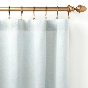 Lush Linen Sky Curtain Panel Curtain Panel 