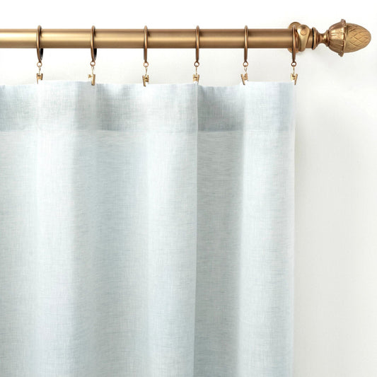 Lush Linen Sky Curtain Panel Curtain Panel 