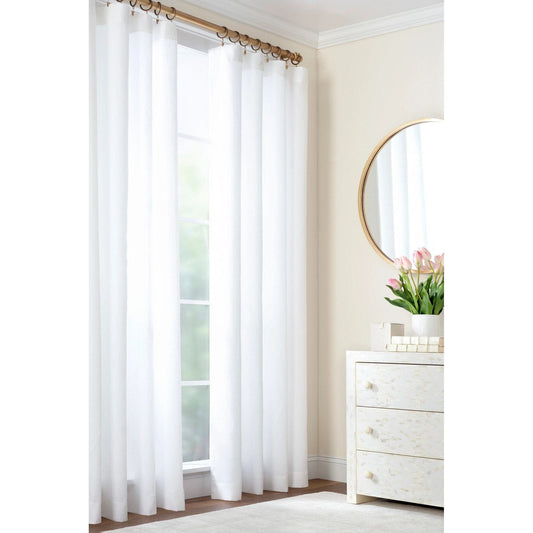 Lush Linen White Curtain Panel Curtain Panel 