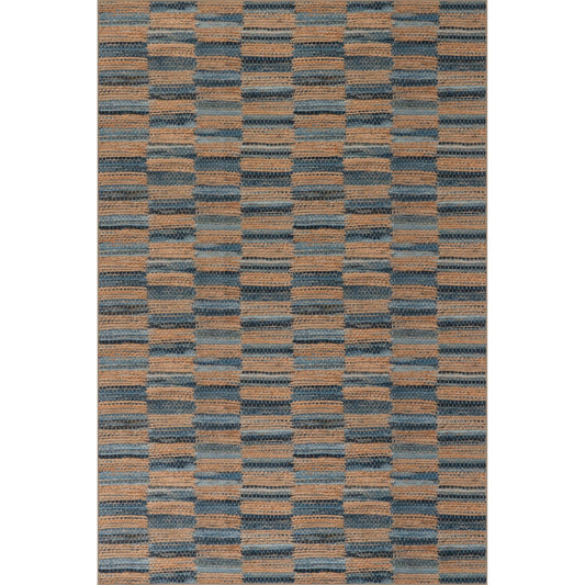 Lynix Coastal Striped Machine Washable Rug - Natural Rugs 