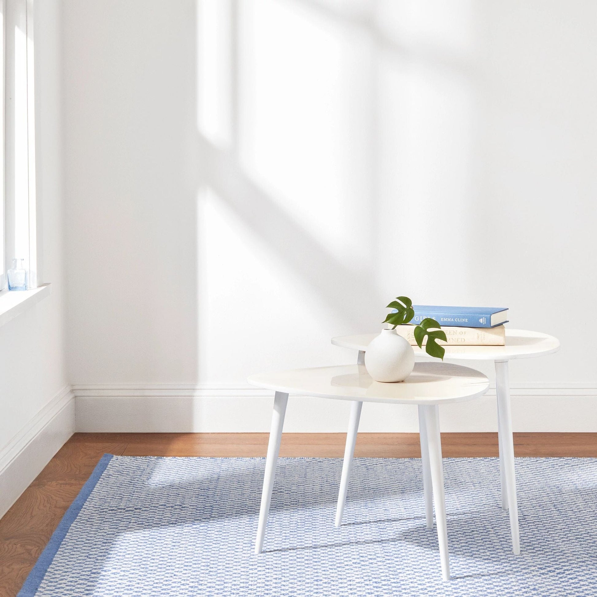 Mainsail French Blue Handwoven Indoor/Outdoor Rug Rugs 