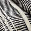 Malta Black/Ivory Handwoven Wool Rug Rugs 