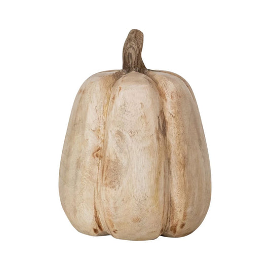 Mango Wood Pumpkin - large Objects & Accents 