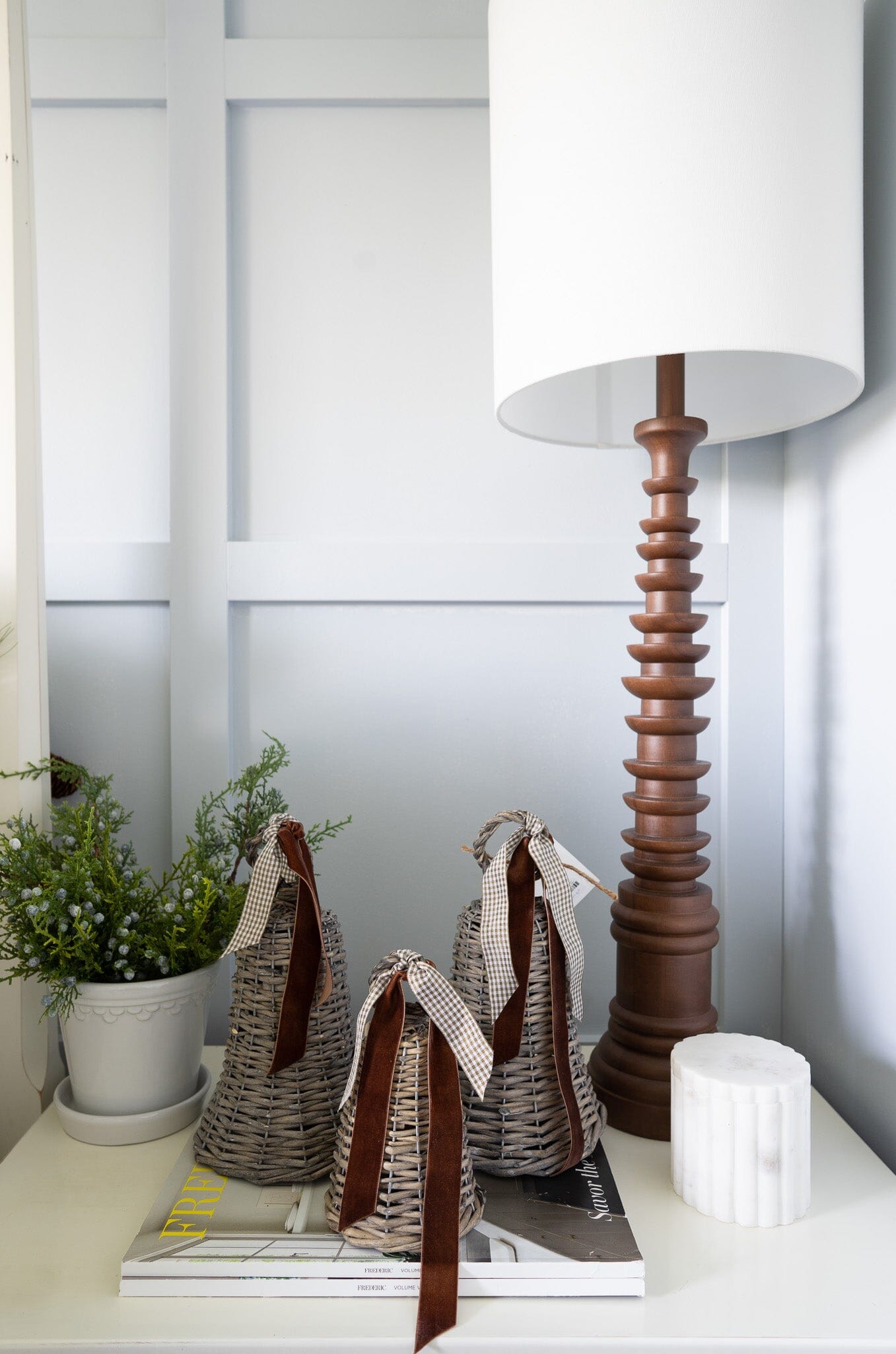 Marble Fluted Canister Objects & Accents 