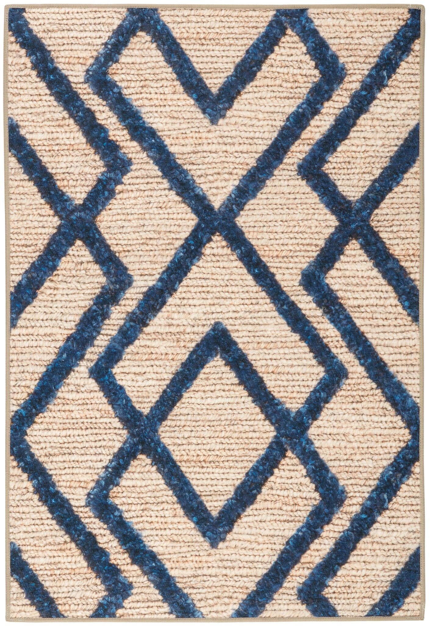 Marco Navy Machine Washable Rug Machine Washable Rug 