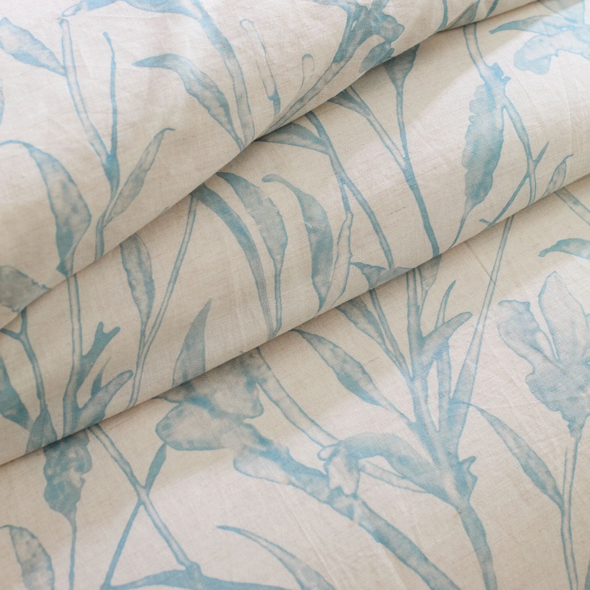 Margot Linen Pewter Blue Duvet Cover Duvet Cover 
