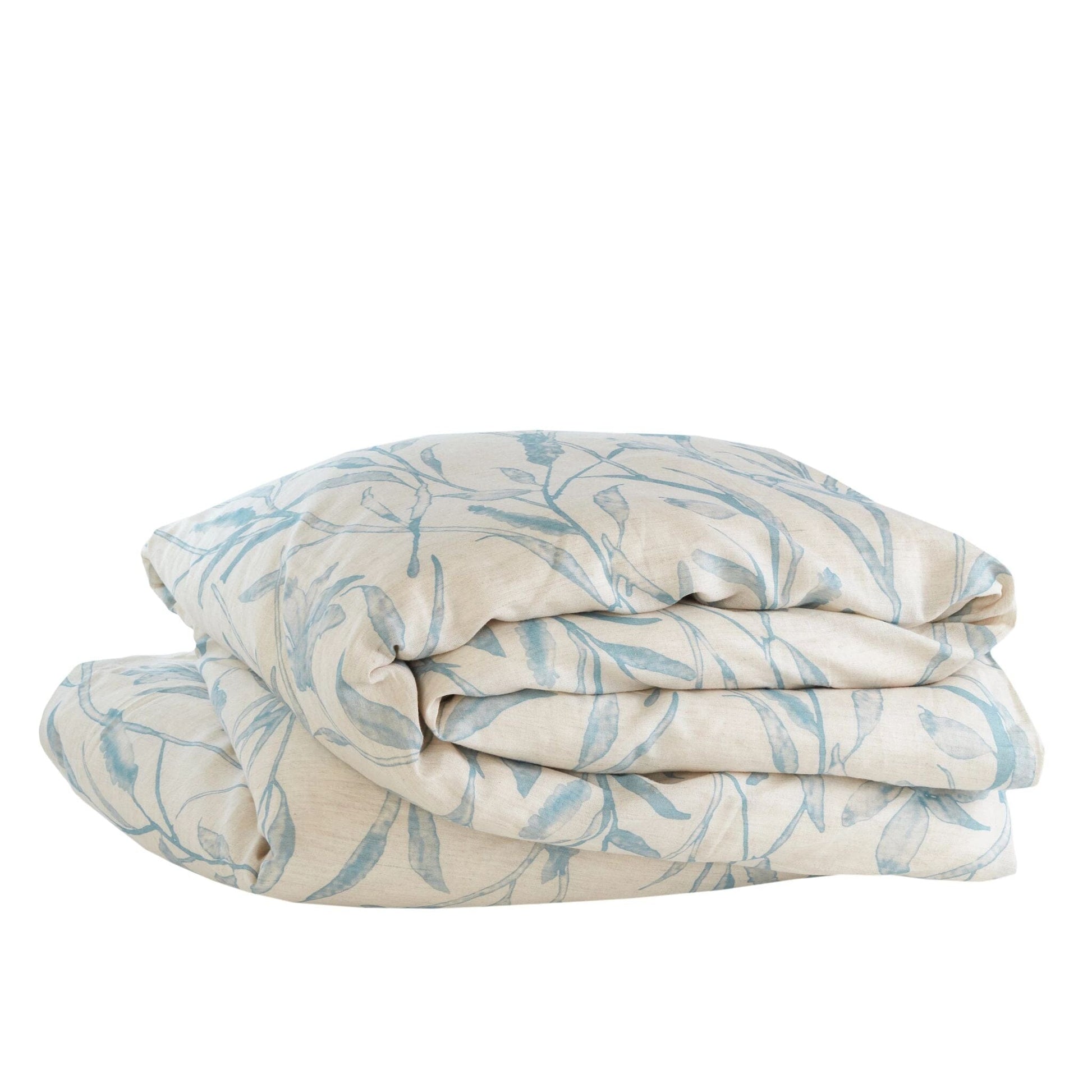 Margot Linen Pewter Blue Duvet Cover Duvet Cover 