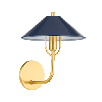 Mariel Wall Sconce Wall Sconce Aged Brass/Soft Navy 