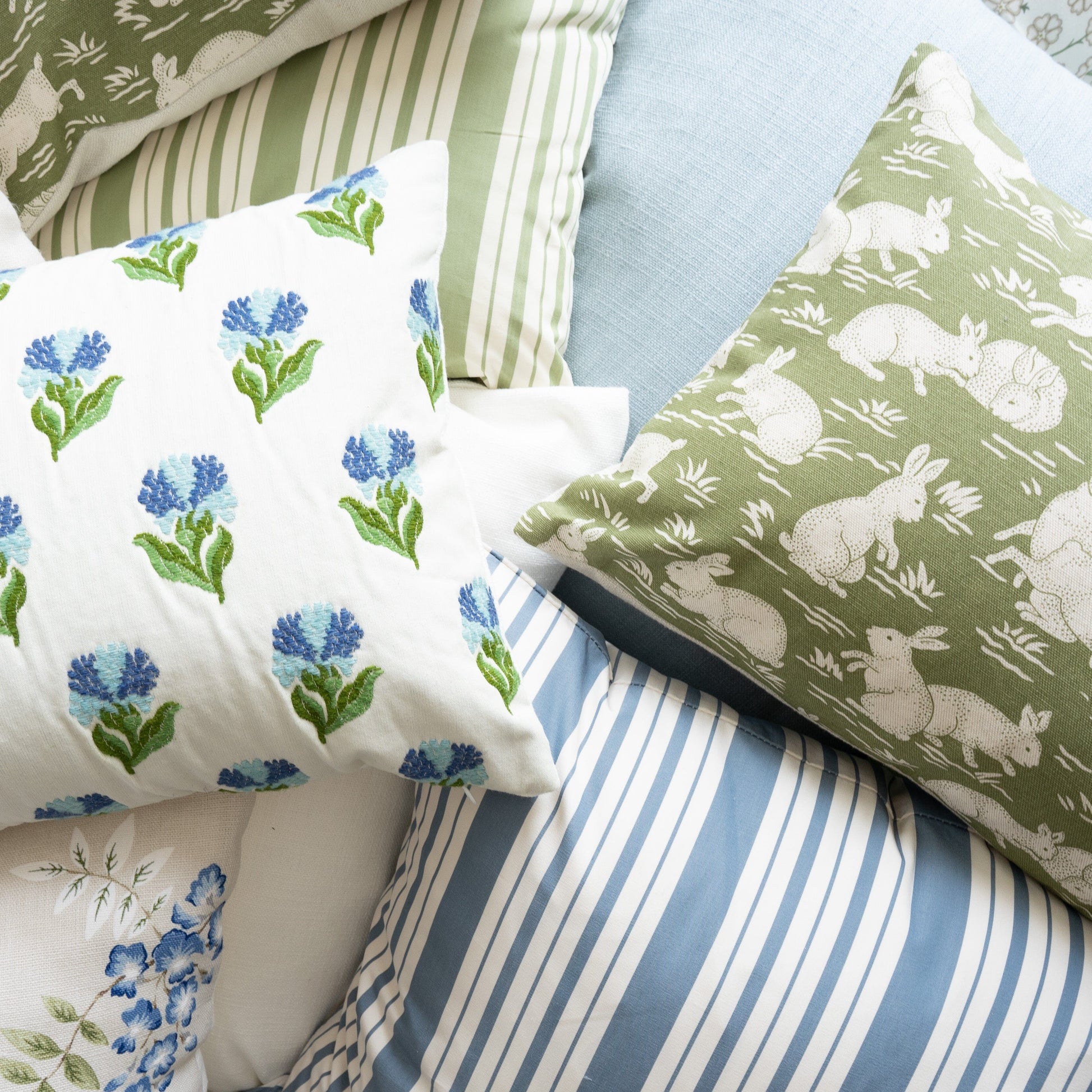 Markie Stripe Pillow 20" - Cobalt Pillows 