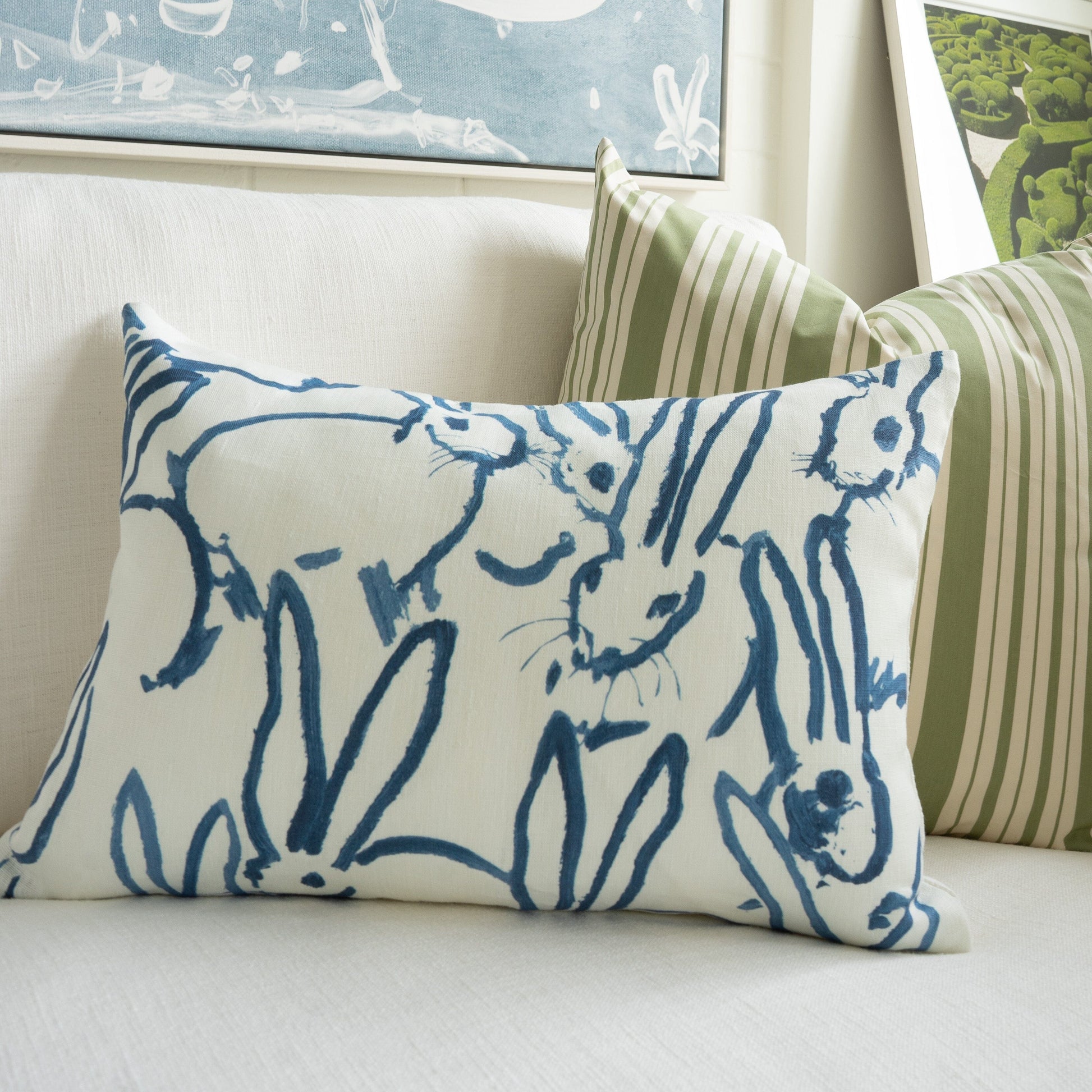 Markie Stripe Pillow 20" - Leaf Pillows 