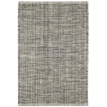 Marled Black Handwoven Cotton Rug Rugs 