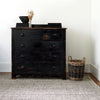 Marled Black Handwoven Cotton Rug Rugs 