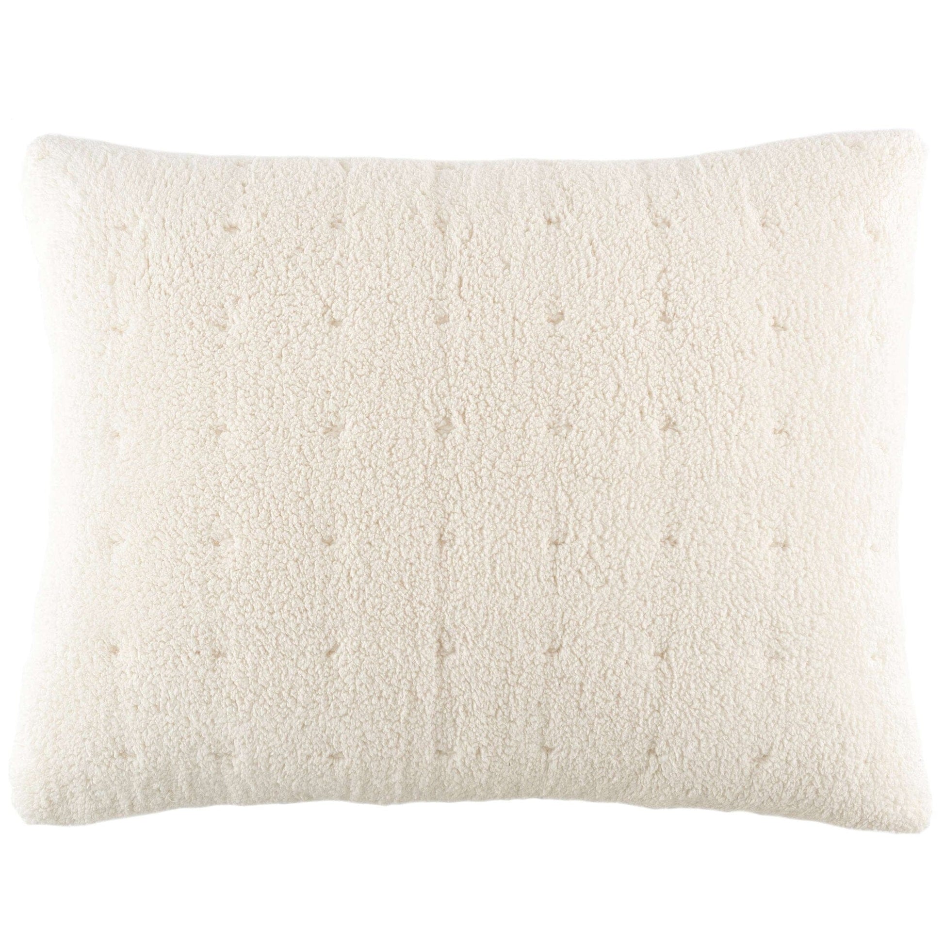 Marshmallow Fleece Ivory Puff Sham Quilted Sham 
