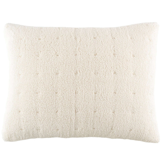 Marshmallow Fleece Ivory Puff Sham Quilted Sham 