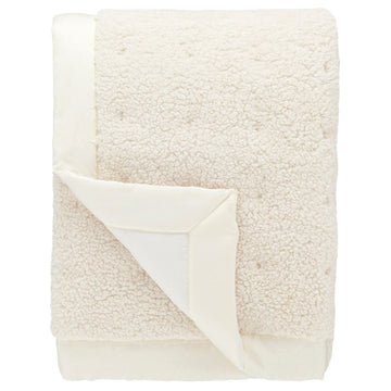 Marshmallow Fleece Ivory Puff Throw Throw 
