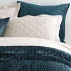 Matte Velvet Juniper Quilted Sham Quilted Sham 