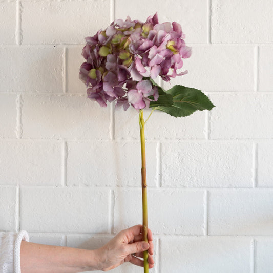 Mauve/Green Hydrangea 32" Greenery 